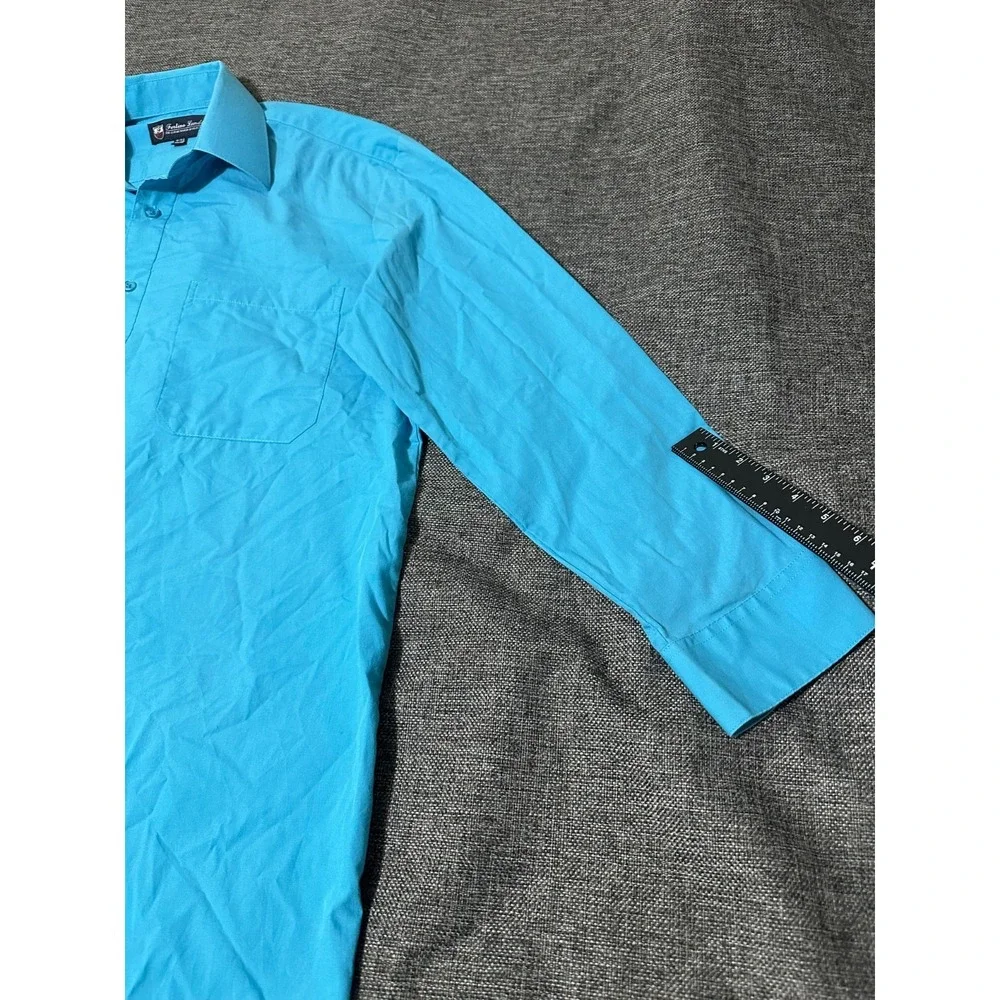 Fortino Landi Men's 16-16 1/2 34-35 Light Blue Long Sleeve‎ Shirt